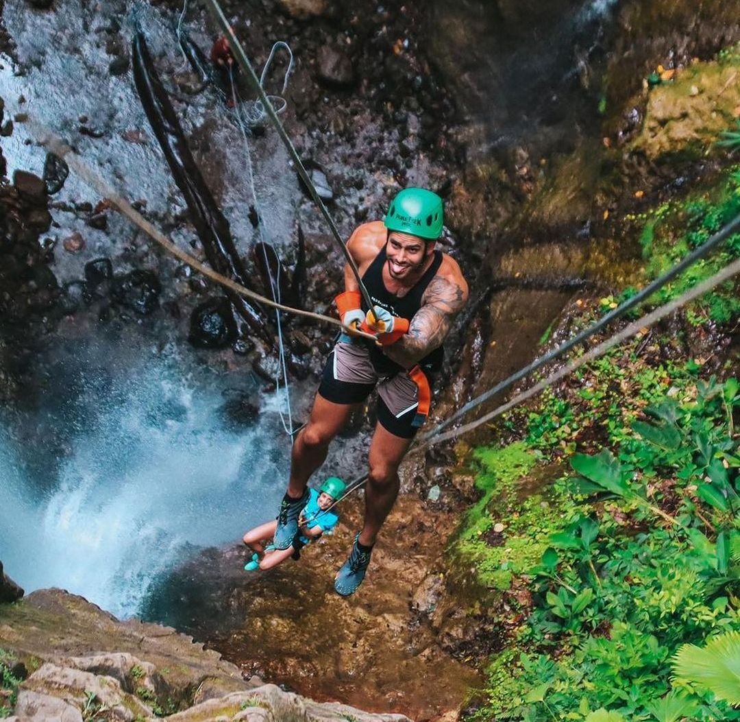 Canyoning waterfalls in Costa Rica