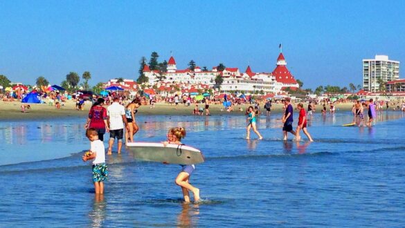 Hotel del Coronado on the beach in San Diego, California, USA