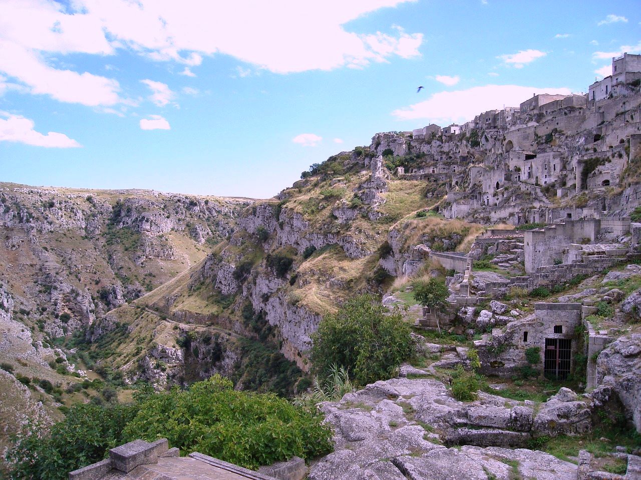 Troglodyte caves in Matera, Italy