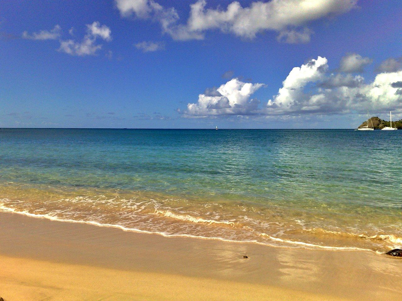 Beach in St. Lucia, Caribbean