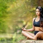 Yoga and meditation at a health and wellness retreat
