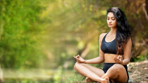 Yoga and meditation at a health and wellness retreat