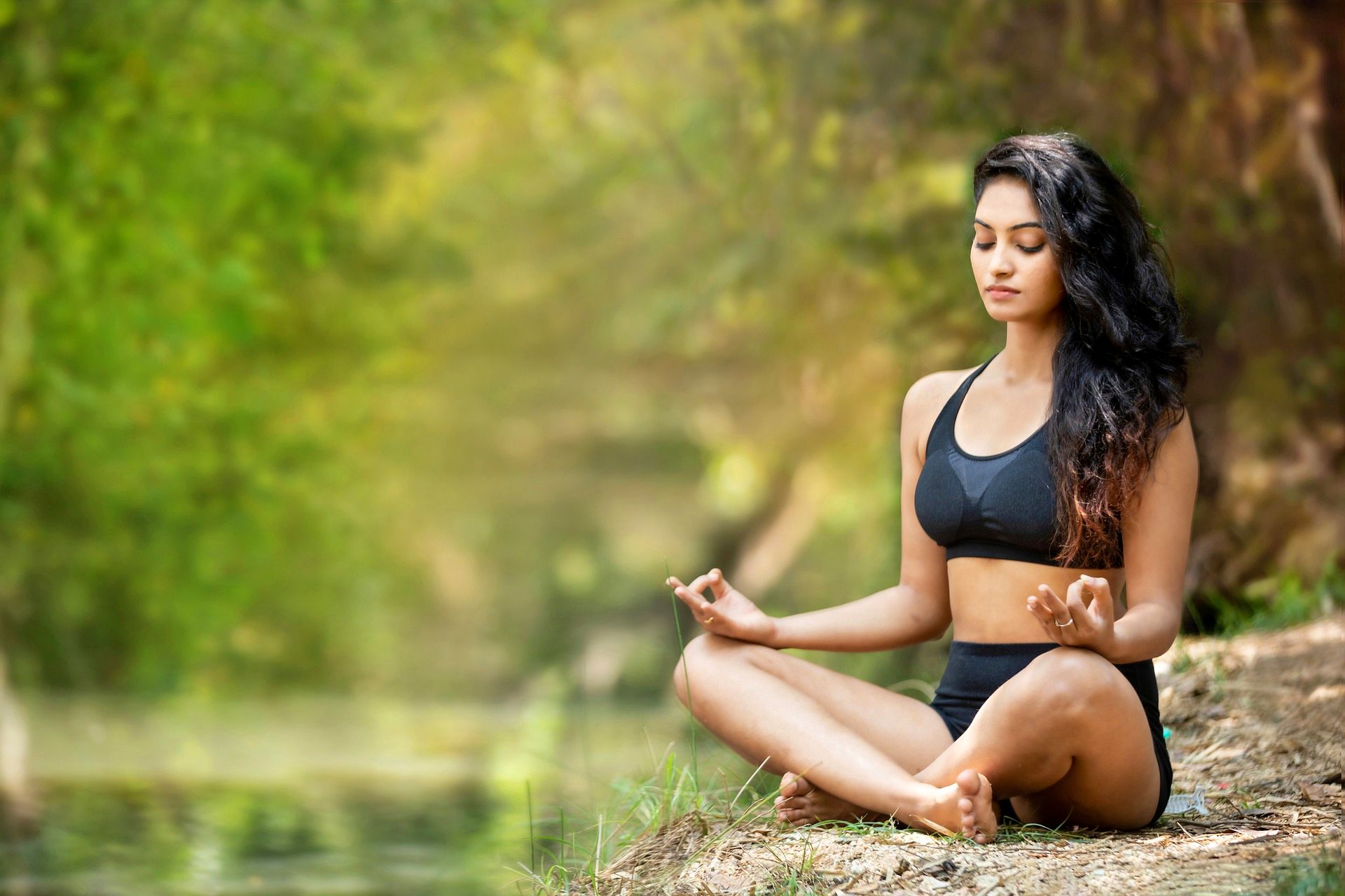 Yoga and meditation at a health and wellness retreat