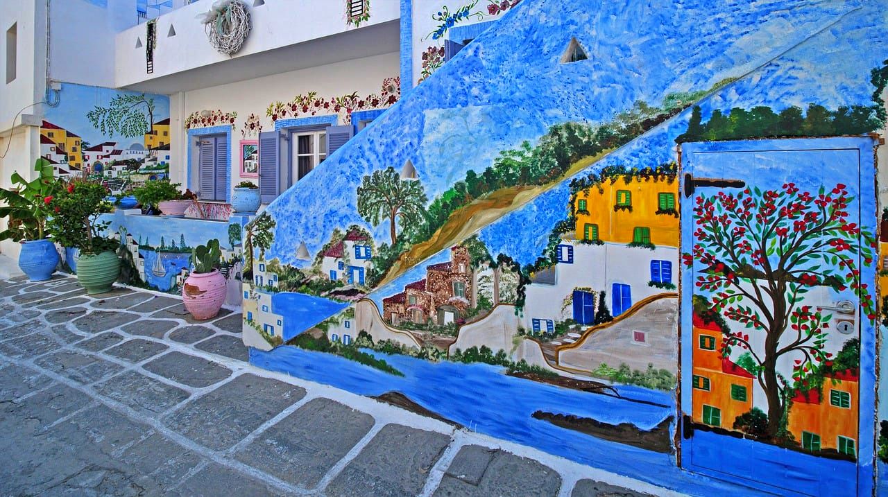 Painted home in Kythnos