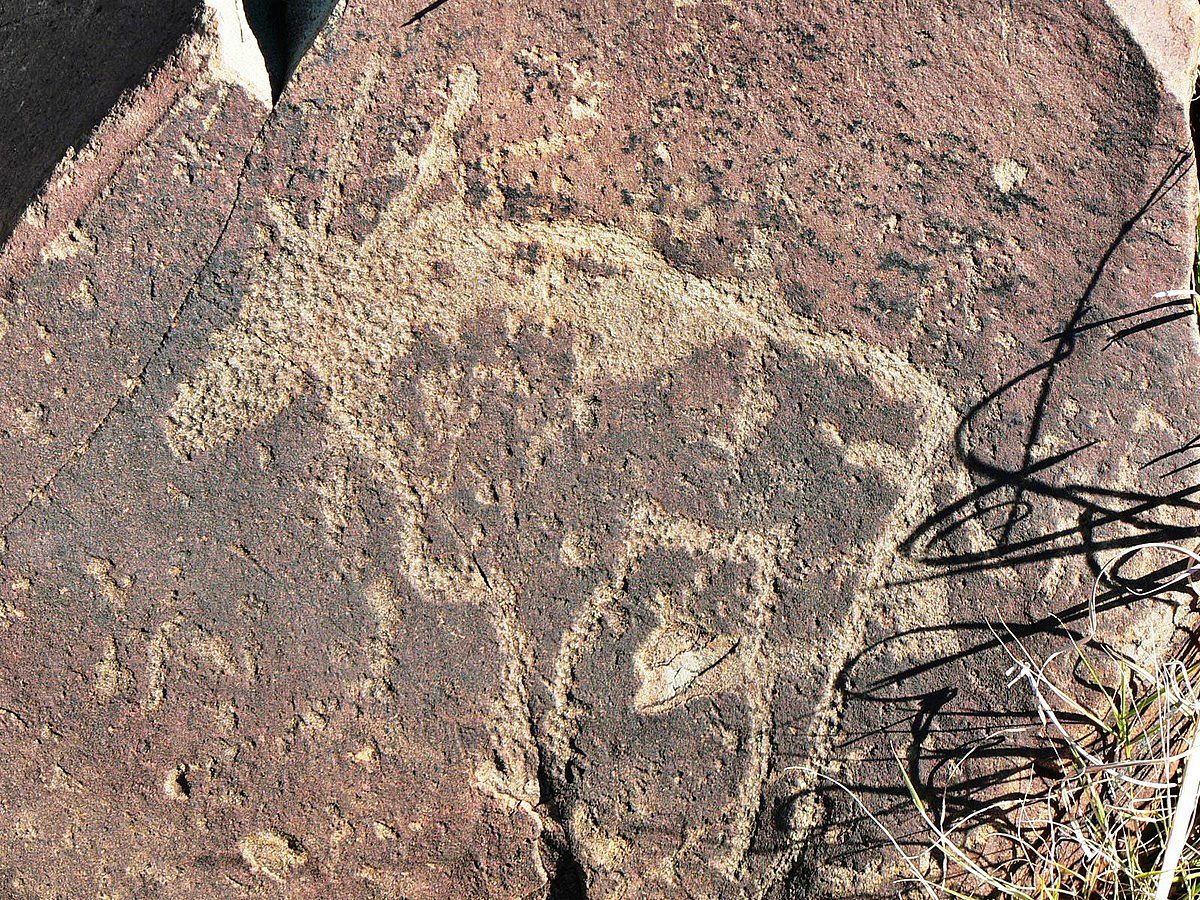 Gemsbok carving at Wildebeest Kuil Rock Art