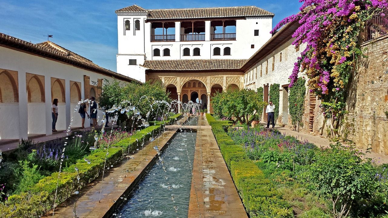 Fountains and gardens at the Alhambra