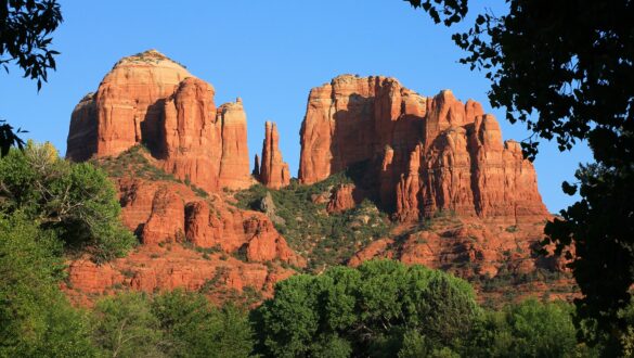 Red-rock buttes in Sedona, Arizona on a family vacation