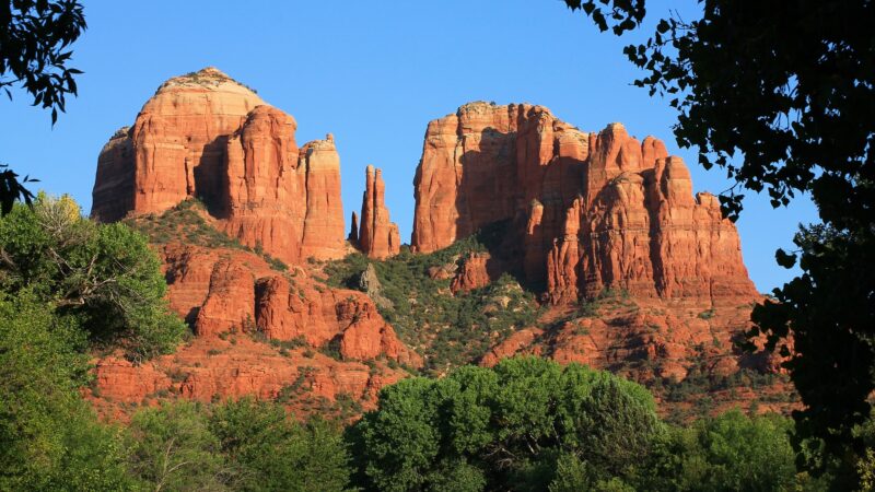 Red-rock buttes in Sedona, Arizona on a family vacation