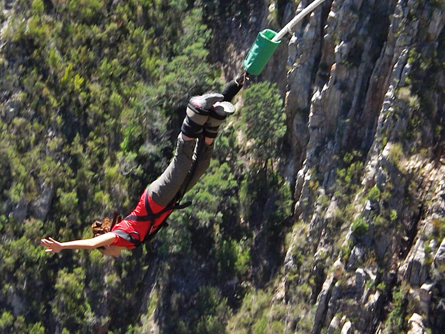 World's highest bridge bungee jump on the Bloukrans Bridge, South Africa