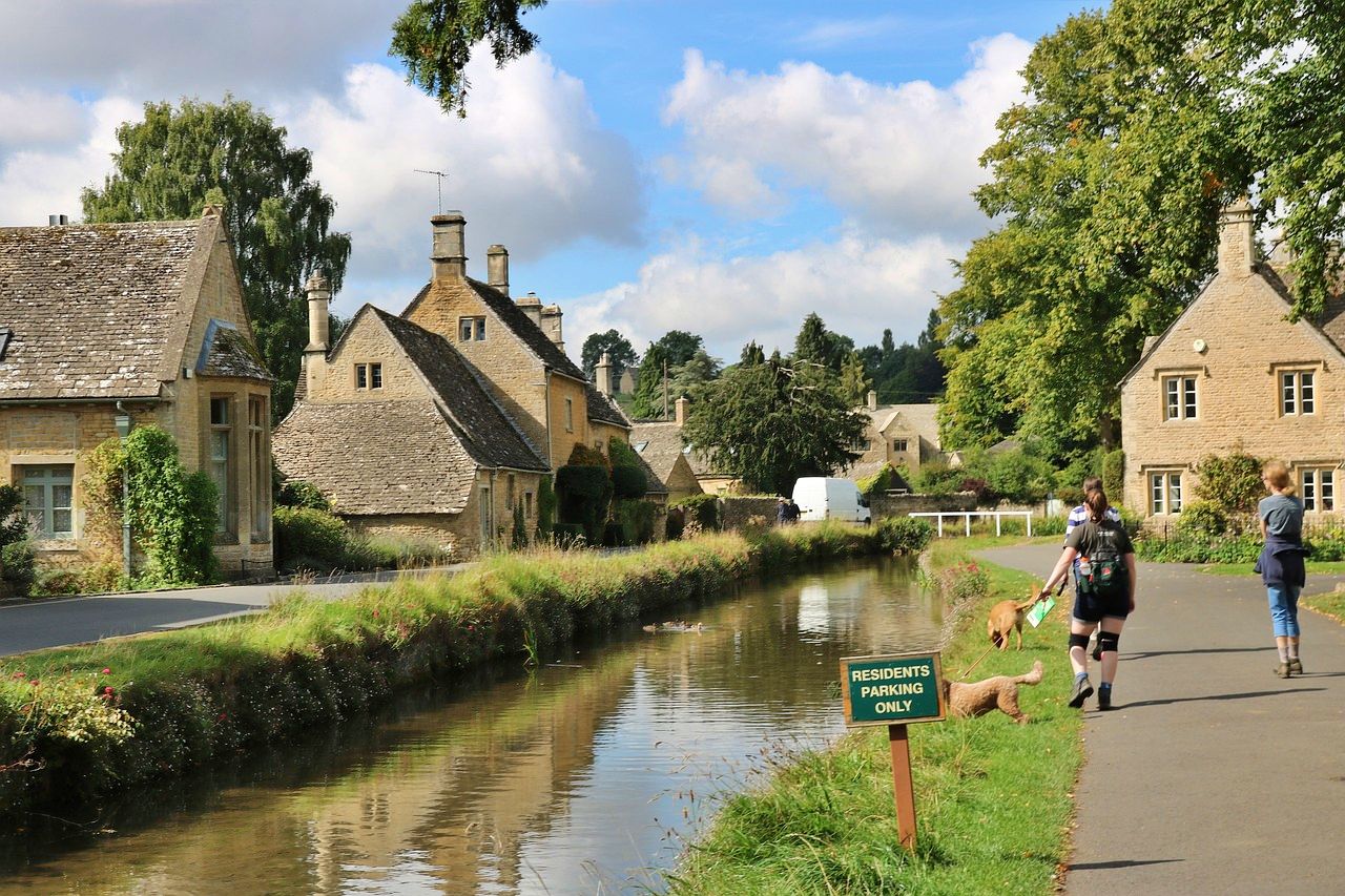 Typical village in the Cotswolds of England