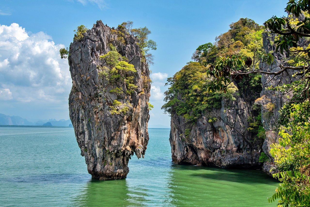 James Bond island (Koh Tapu) with Koh Ping Ghan on the right