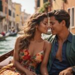 Romantic vacation or honeymoon in Venice, Italy