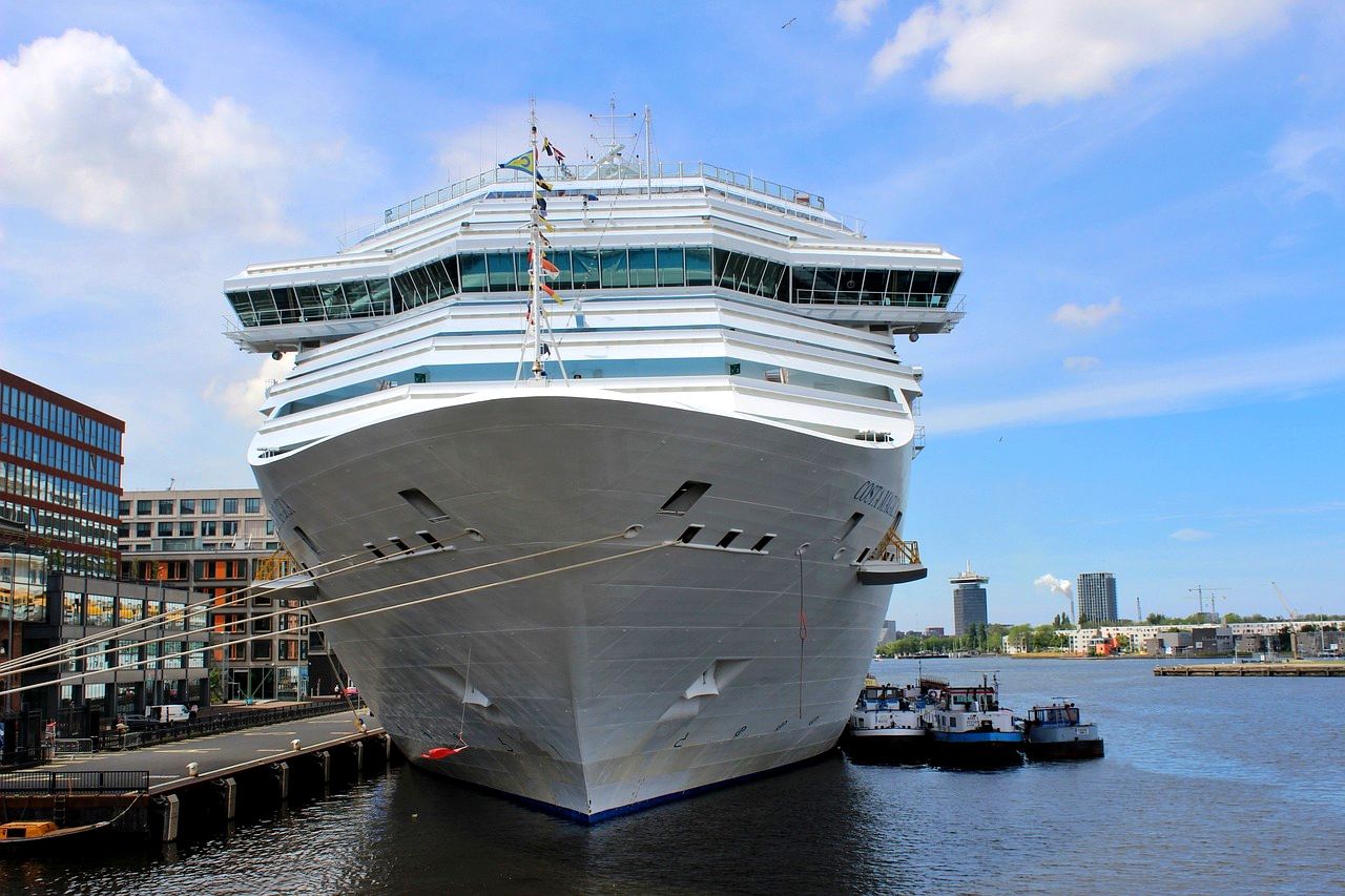 Cruise ship in Amsterdam Port