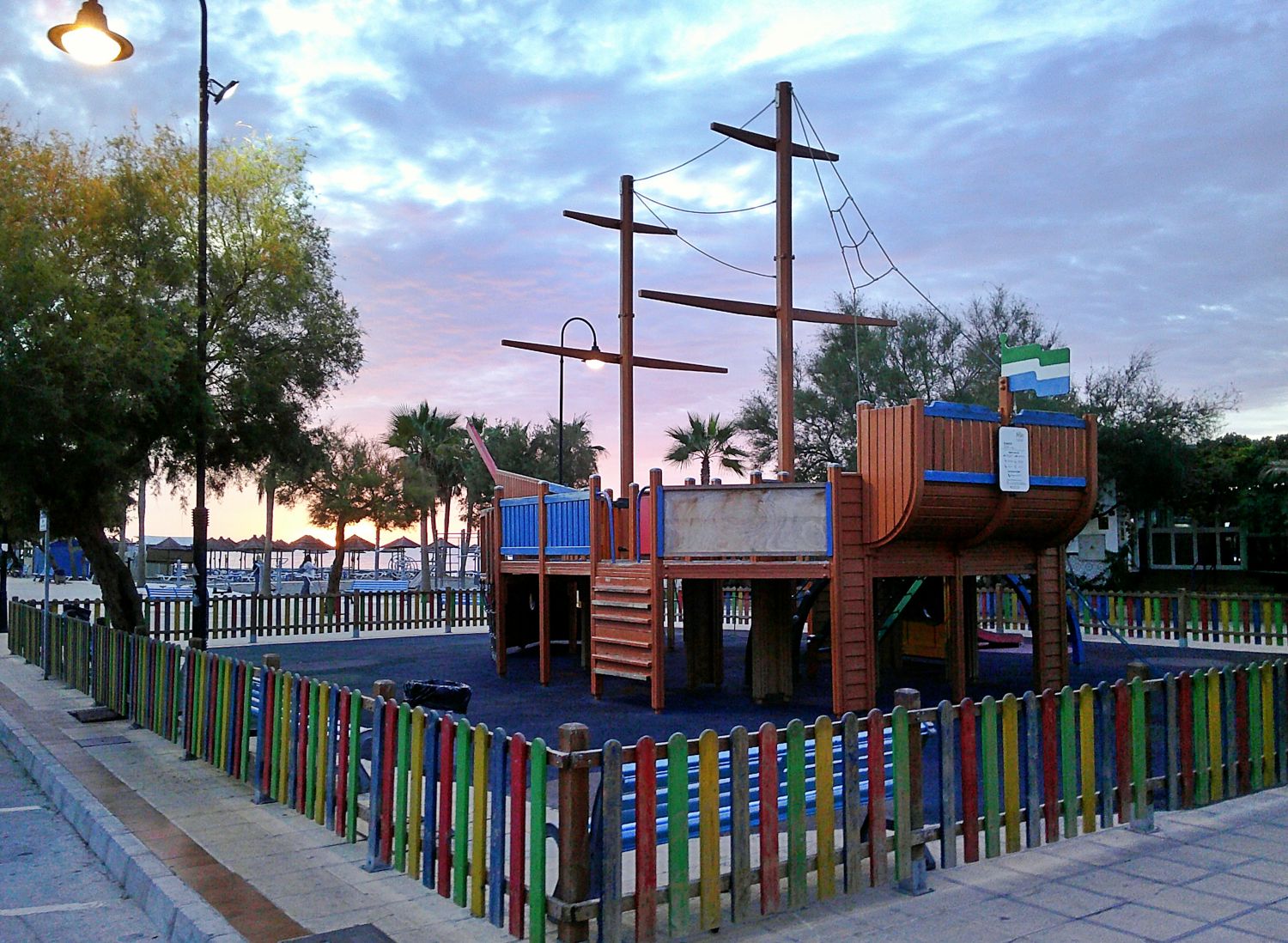 Kids' playground in La Cala on the Costa del Sol in Spain