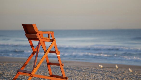 Winter beaches in the USA