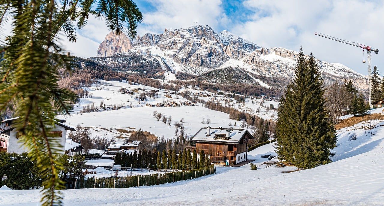 Cortina d'Ampezzo in the Dolomites of Italy
