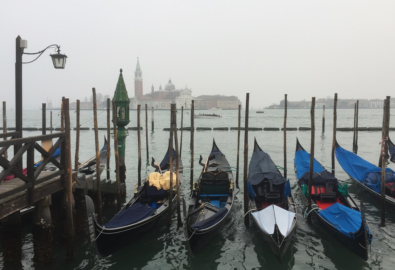 Venice lagoon in winter
