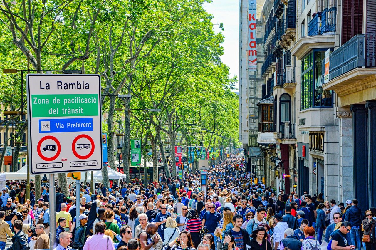 La Rambla, Barcelona - over-tourism