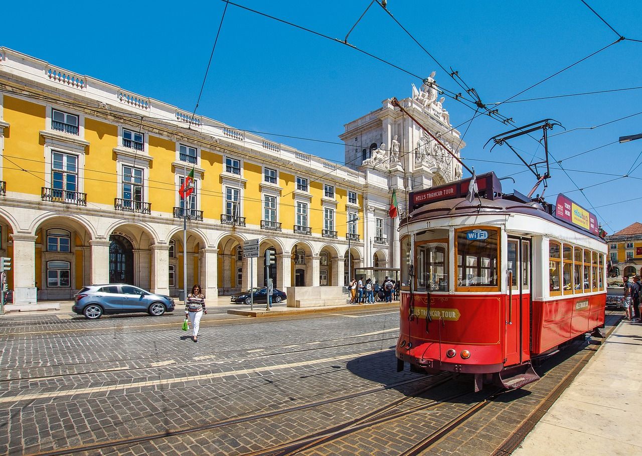 Tram in Lisbon, Portugal