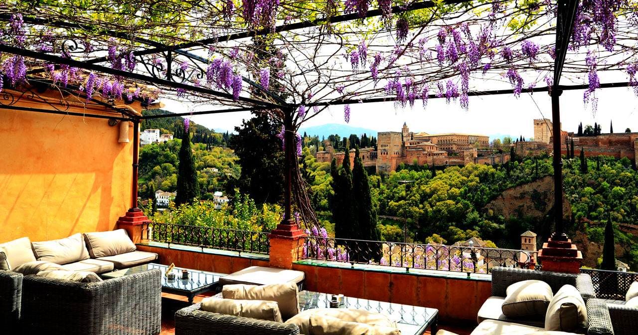 Terrace views in Albaicin, Granada