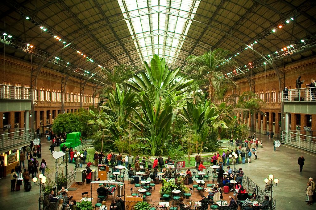 Atocha Train Station in Madrid, Spain