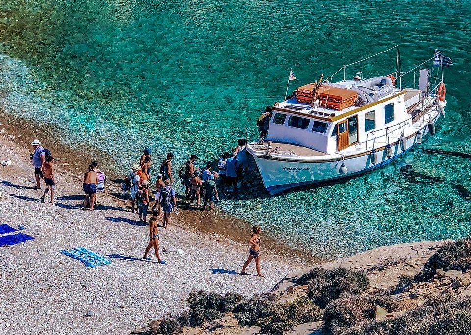 Catch the ferry to Folegandros