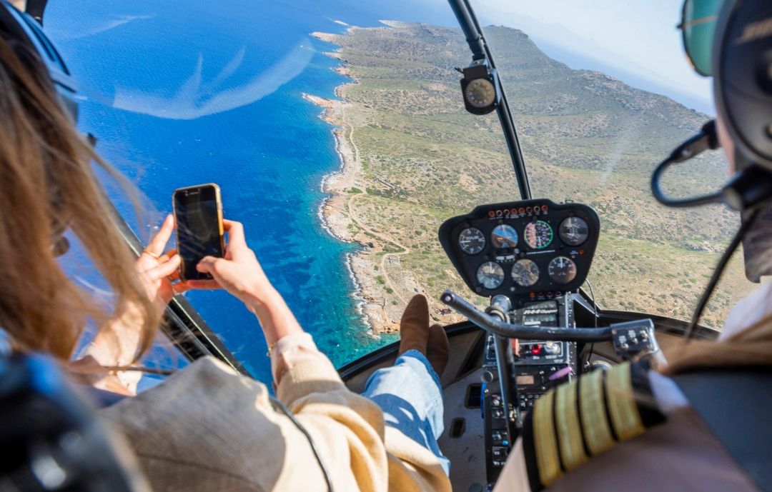 Helicopter airline takes travelers island-hopping in Greece