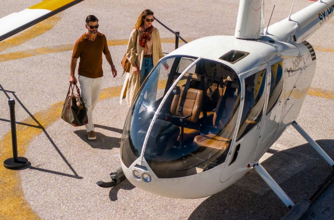 Helicopter airline takes travelers island-hopping in Greece