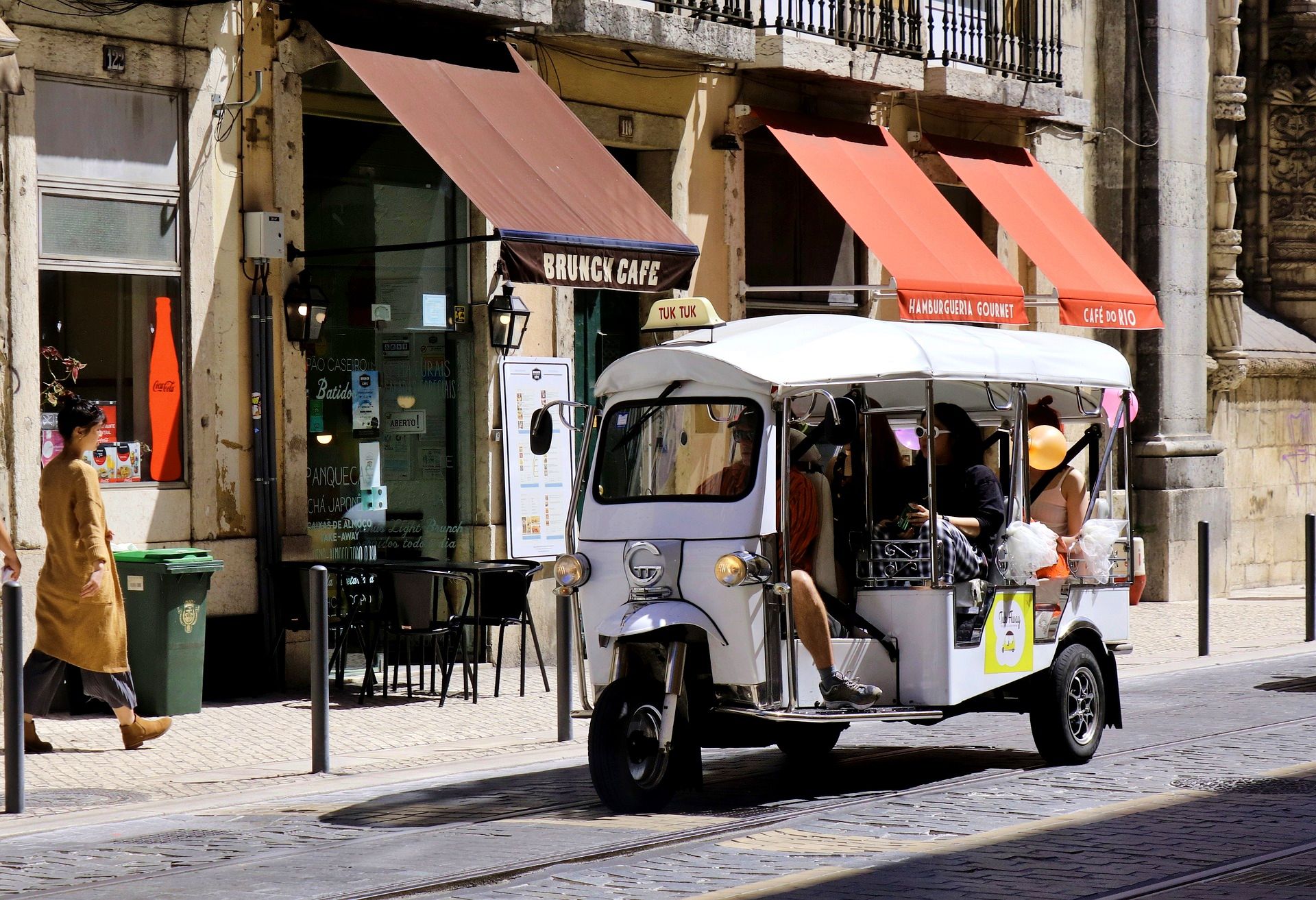 Tuk-tuk in a Lisbon street