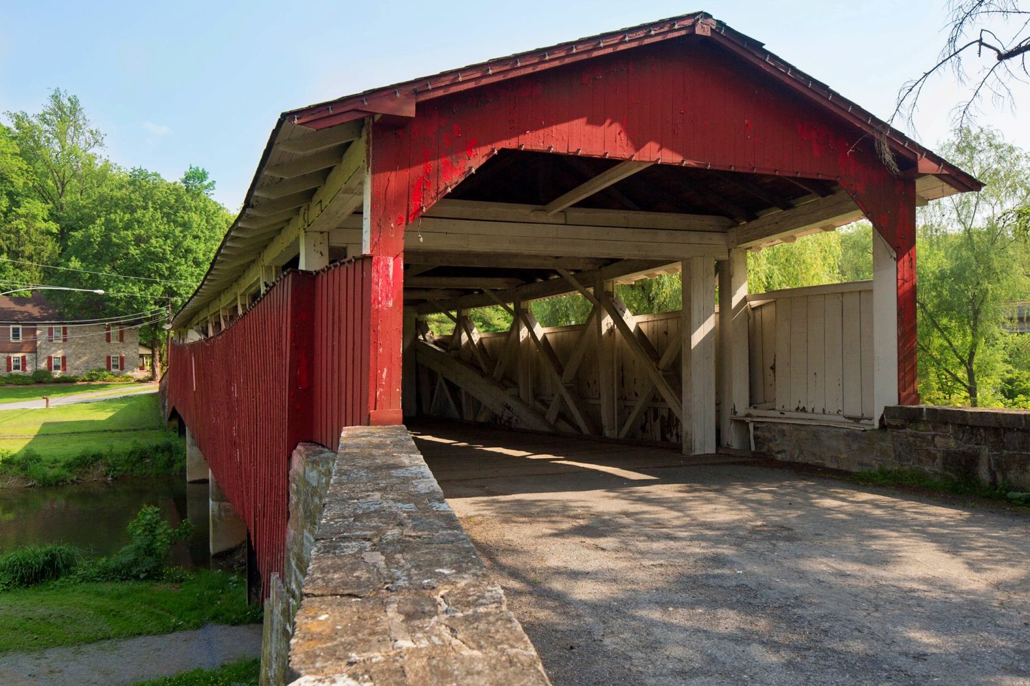 One of several covered bridges in the region