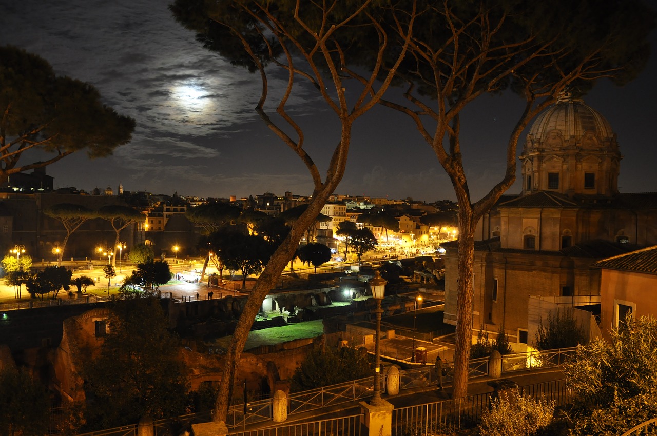 Rome, Italy at night