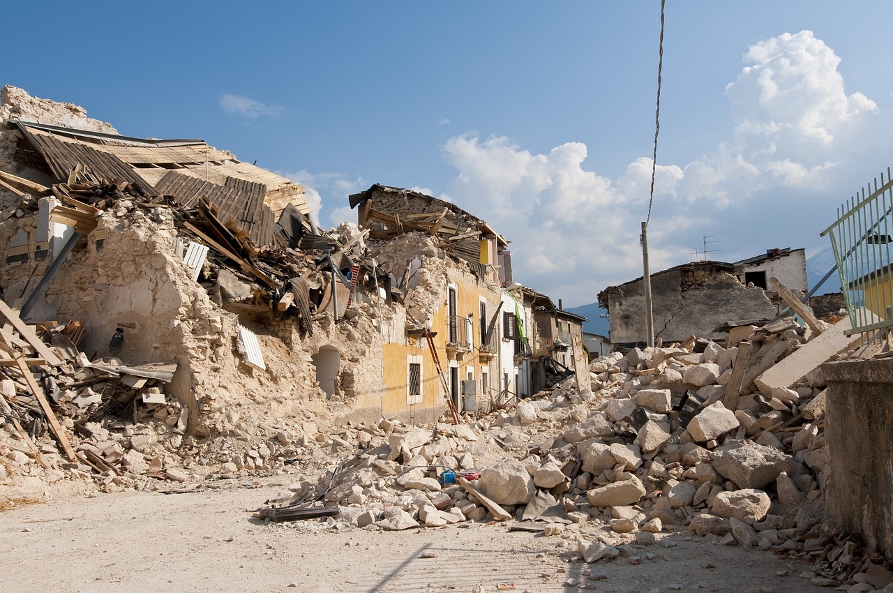 Earthquake rubble