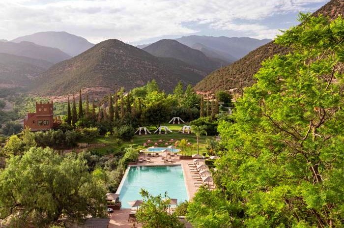 Mountains and pool