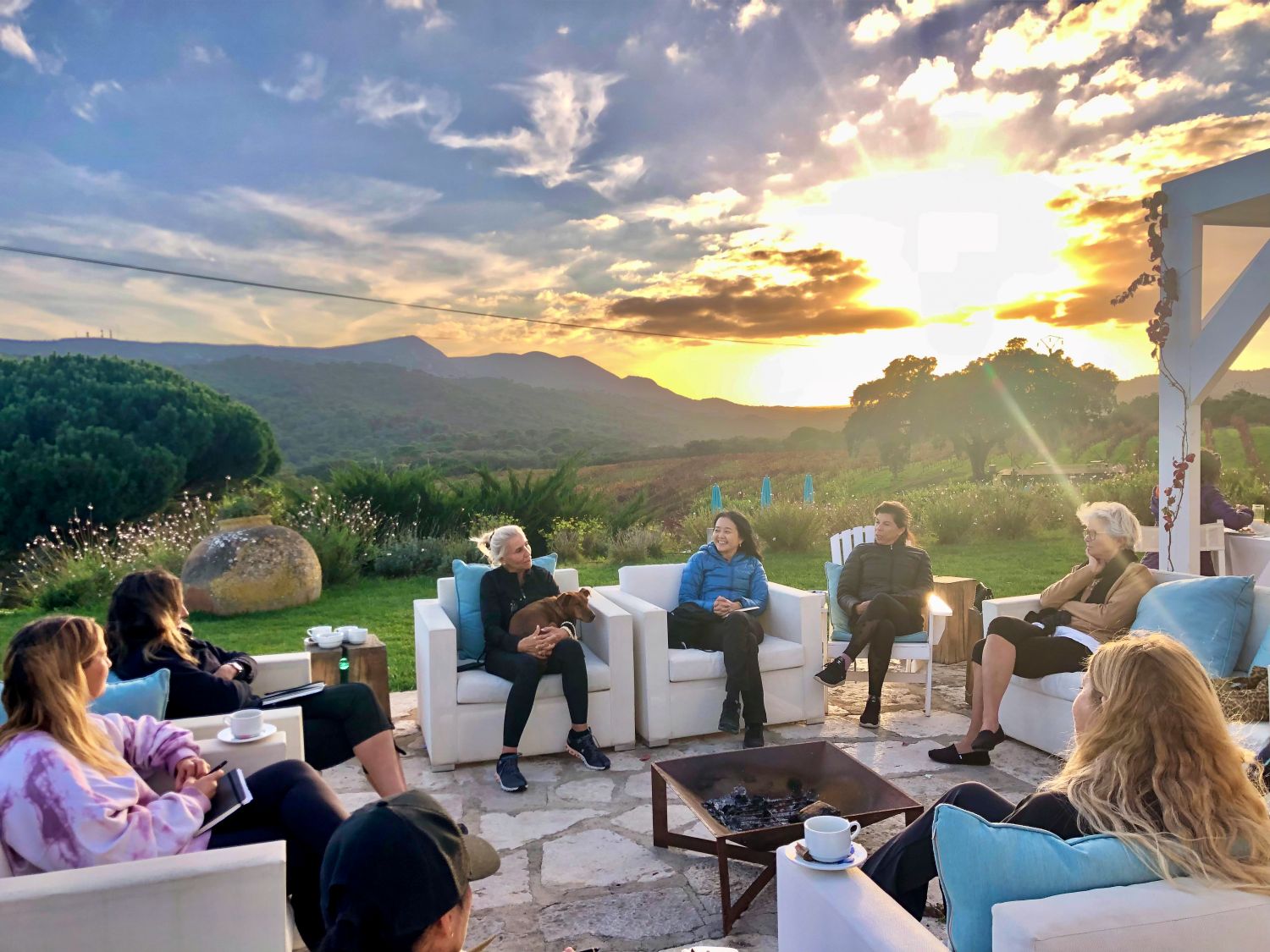 Group discussion at Hotel Casa Palmela