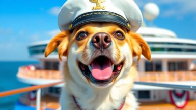 Enjoy a dog-friendly cruise on Cruise Tails on Margaritaville at Sea’s signature flagship vessel, the Islander