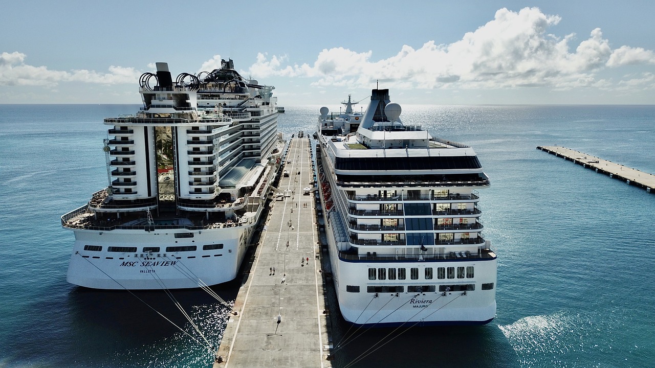 Cruise ships in port