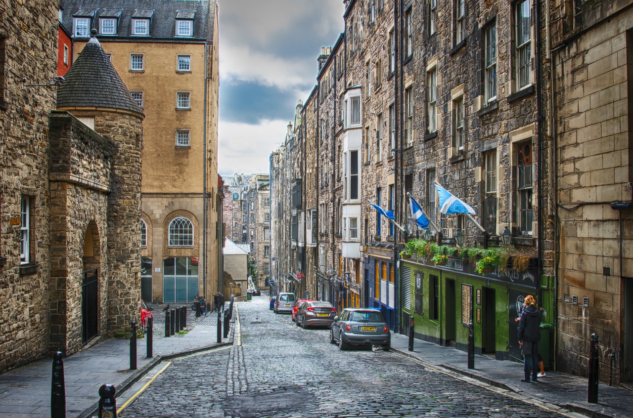 Street in Edinburgh, Scotland