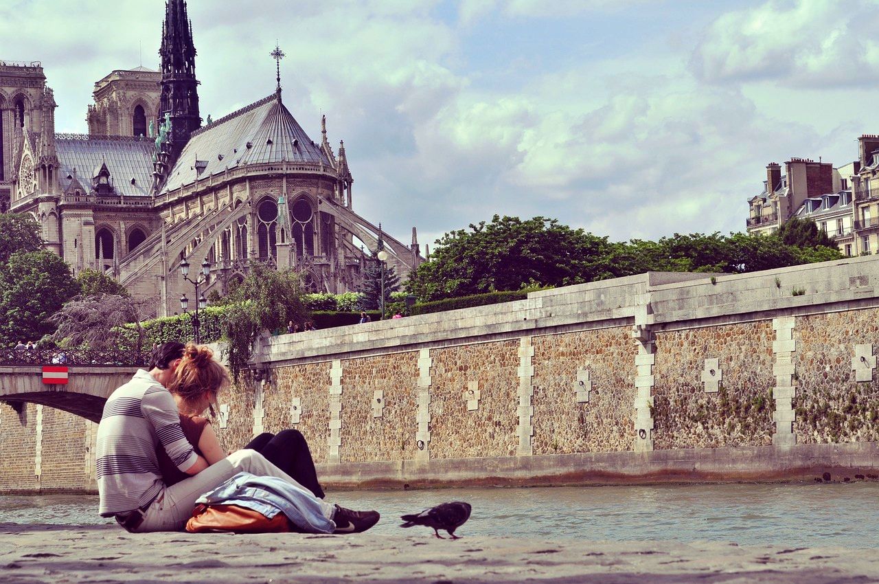 Romantic couple in Paris