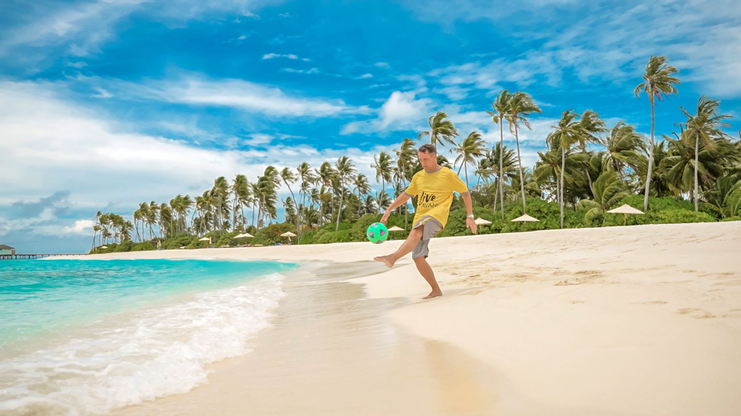 Michael Owens on the beach