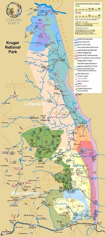 Kruger National Park Map free download