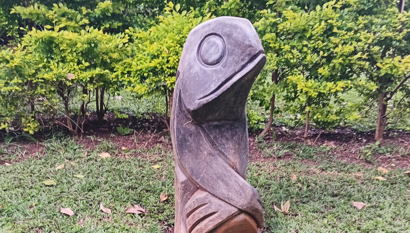 Shona Frog Sculpture: Bronte Garden Hotel, Harare