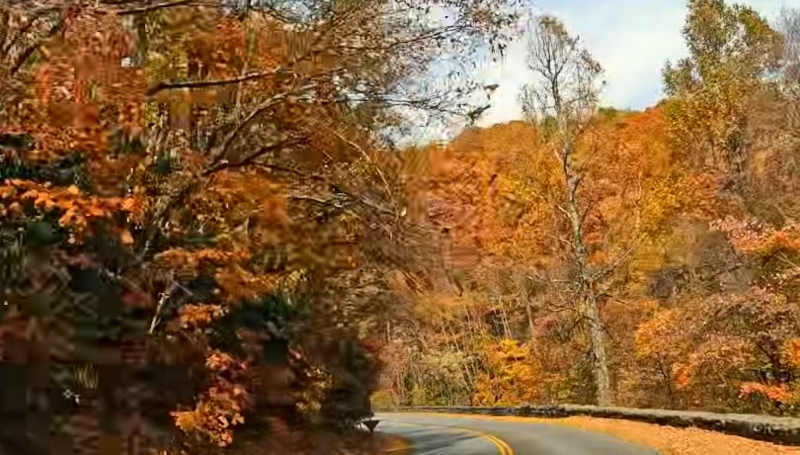 Colorful foliage Scenic Blue Ridge Parkway - Relaxing and Calming - YouTube