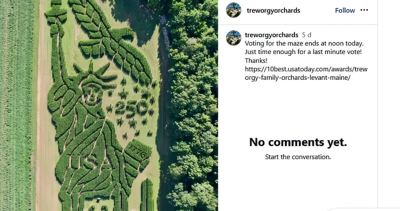 The maze is a big attraction - @treworgyorchards - Instagram